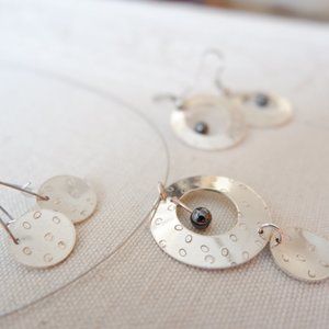 Sterling Silver Necklace and Earrings Set